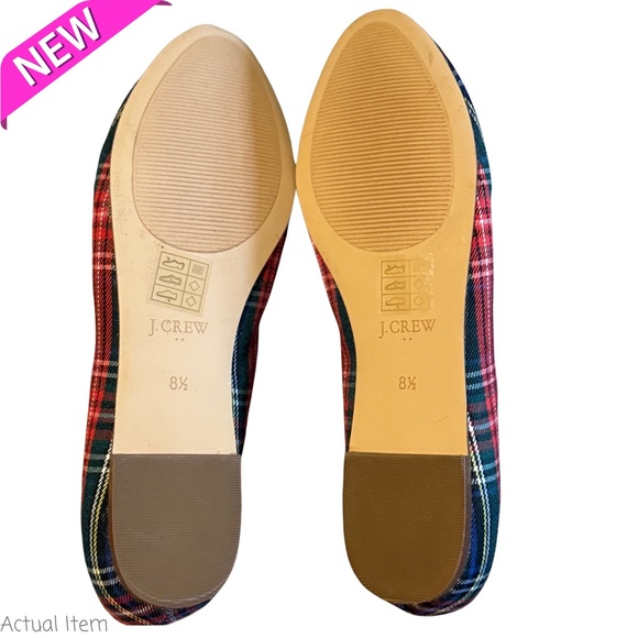 NWT J. Crew Stewart Plaid Tartan Smoking Slippers Loafers Flats Size 8.5 - Picture 8 of 8